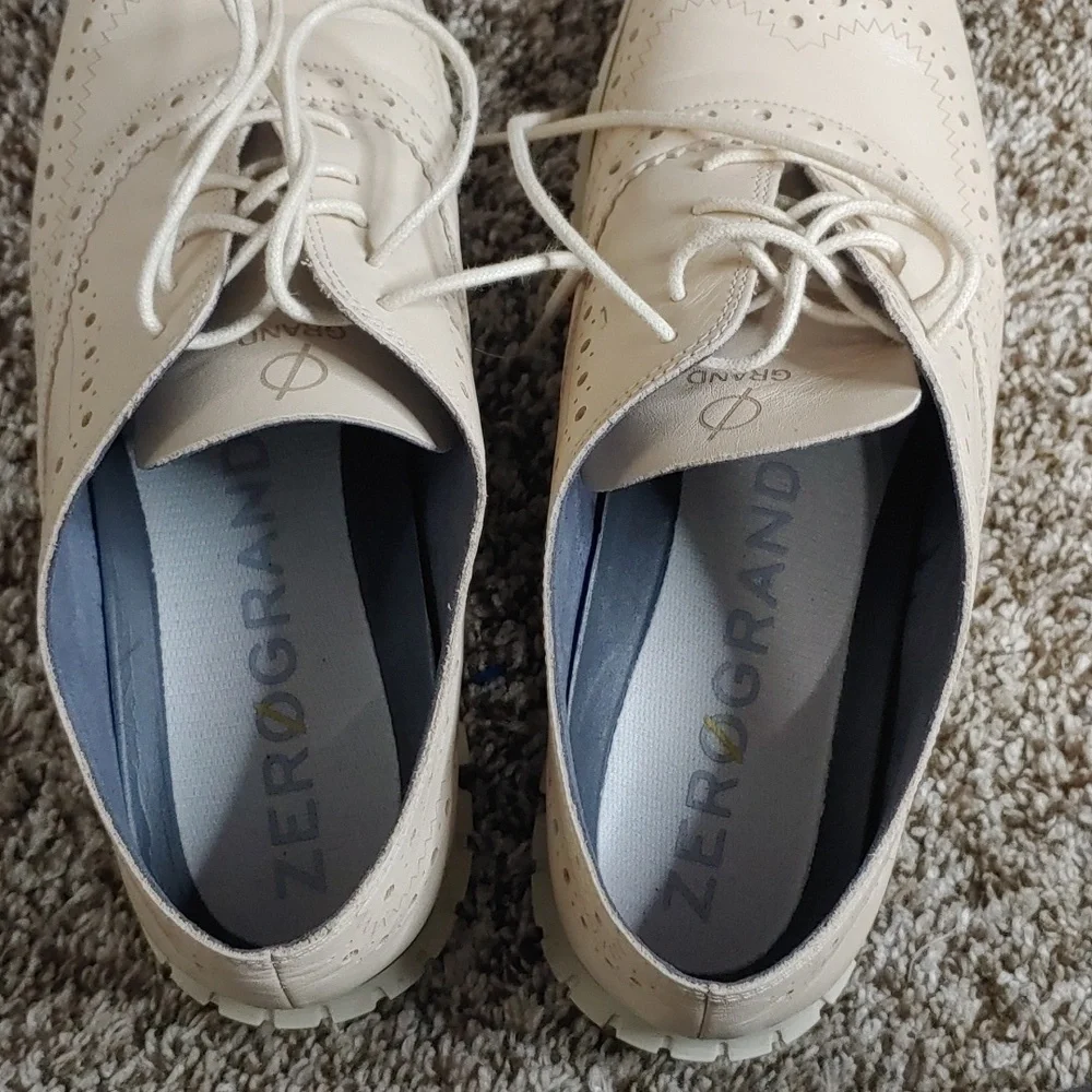 Cole Haan Zerogrand Wingtip Oxford Men's  Beige Shoes Size 8.5
